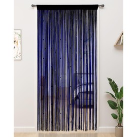 YIIBAII Beaded Curtain Beaded Curtains for Doorways Crystals Suitable for Interior Hanging Decoration and Partitions Closet Curtains (39"x79", Starry Blue)