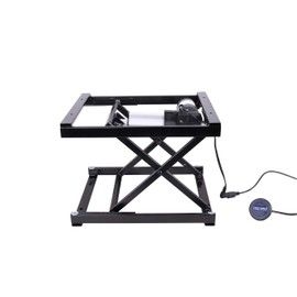 17'' Electric Hydraulic Manual Control Dining Table Coffee Table Lift,Black,110V-240V,Working Platform Computer Desk Electronic Scissor Lift
