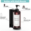 NICEME 1 x 300ml Plastic Soap Dispenser, Plastic Shampoo Dispenser