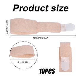 10pcs Buddy Straps for Fingers, Reusable Finger Buddy Splints Finger Protectors Tapes for Wounds Toe Loops Wraps for Injury Elastic Buddy Finger Wraps for Injured Finger Support