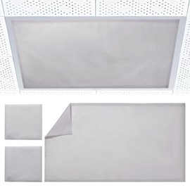 Torixqi 2pcs Fluorescent Light Covers - Light Covers for Ceiling Lights Classroom, Magnetic Light Filters for Office, Hospitals, Home 4 x 2 Feet (light grey)