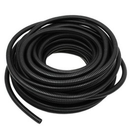 Etopars Black 18mm Width Split Loom Wire Flexible Tubing Conduit Hose Cover Car 6M Length