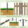 Jusgym String Light Poles for Outside, 10ft Adjustable Metal Poles
