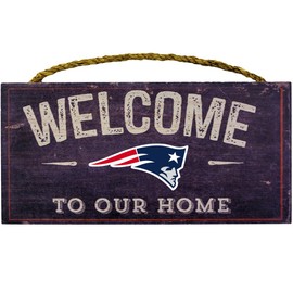 Fan Creations Welcome New England Patriots Distressed 6 x 12, 6" x 12", Multicolored
