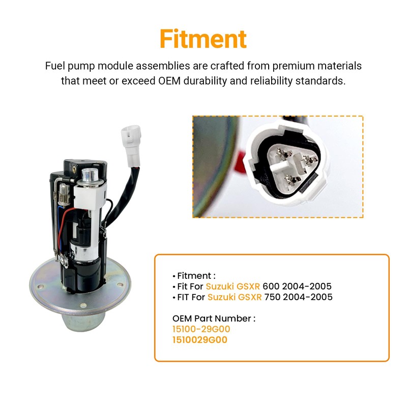 JBphxior Fuel Pump Assembly Fit for Suzuki GSXR 600 GSXR