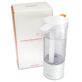 DANAWA Practical 17oz. Automatic Touch-Free Rechargeable Sensor Liquid Soap Pump Dispenser, Adjusted by Sensor Distance Liquid Output (White_Orange)