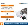 Volteck Parrilla eléctrica Volteck PAEL-2CP blanca 127V