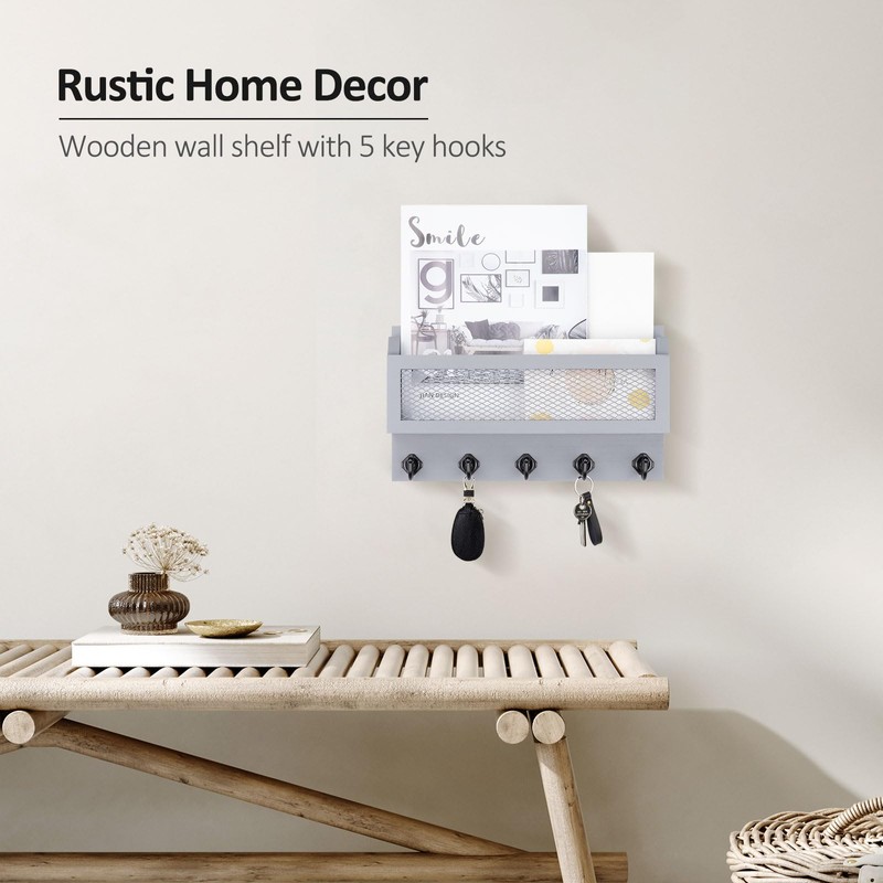 Nekon Mail and Key Holder for Wall Decorative, 11 Inch