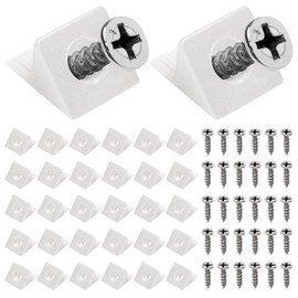 Pack of 200 Back Wall Screws, WitBicg Drawer Base Reinforcement Back Wall Connectors Cabinet Back Wall Unfabric Wedges Cabinet Back Wall with Screws - Repair Your Saggy Dresser Drawers, White