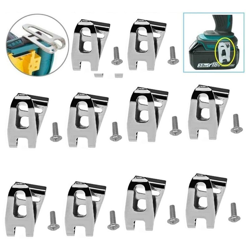 10pack/lot Tool Accessory 10pcs Belt Hook Clip Set For Impact
