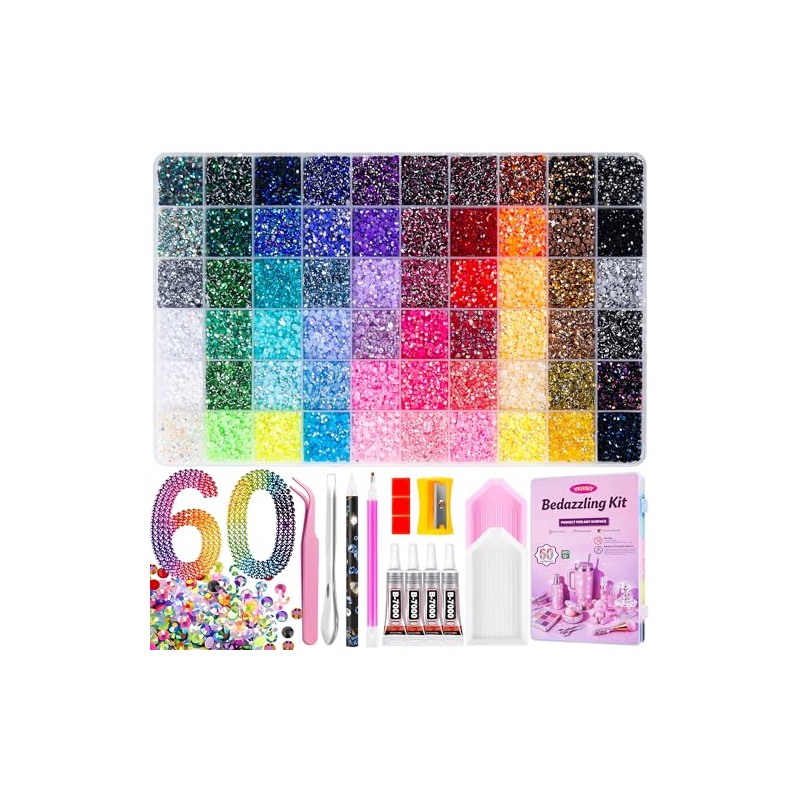 Ultimate Bedazzling Kit with 48000 Colorful Rhinestones