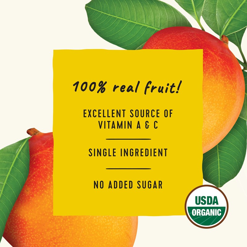 Golden Farms Mango Pouches, Single Ingredient Healthy Snacks (Pack of