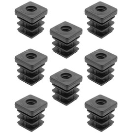 Design61 8 x Threaded Plugs Adjustment Plugs Foot Caps Insert Socket for Square Pipes 20 x 20 mm with M8 Internal Thread Load Capacity up to 200 kg for Wall Thickness 1.5-2 mm