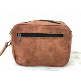 GRADUS Leather Toiletry Bag Vintage Travel Shaving & Dopp Kit for Toiletries, Cosmetics travel bag, BROWN, Toiletry Dopp Shaving Kit Bag