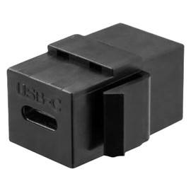 AYECEHI - Adaptador de conector USB C Keystone (negro 4 unidades) USB 3.1 Tipo-C Módulo acoplador adaptador hembra a hembra para placa de pared