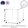 2 Pack 9" Acrylic Display Riser Box with One Open