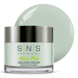 SNS Nail Dip Powder, Gelous Color Dipping Powder - Cabo San Lucas (Green/Seafoam, Cream) - Long-Lasting Dip Nail Color Lasts 14 Days - Low-Odor & No UV Lamp Required - 1oz