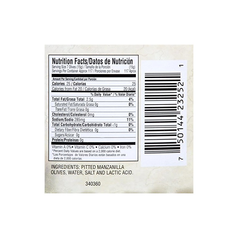 TableTop King Manzanilla Pitted Olives - 1 Gallon