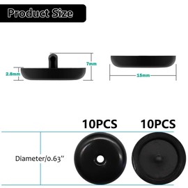 Pack of 10 Belt Button for Car Belt, Seat Belt Stopper, Black, Suitable for Most Car Belts