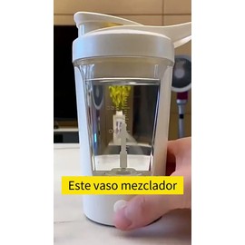Vaso Shaker Eléctrico Time4buy 450 ml, con Llavero Scoop y Carga USB Tipo-C                                                                           
