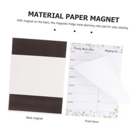 DOITOOL Weekly Meal Planner Notepad Magnetic Refrigerator Food Organizer with Tear Off Shopping List Reusable Meal Planning Pad for Easy Grocery Management