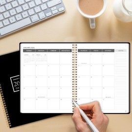 Monthly Planner 2026-2027, 2026 Calendar 24 Months Planner, Jan 2026 - Dec 2027, 8.6" x 11", Academic Calendar Hard PVC Cover with Spiral Bound, Perfect for School & Office for Women & Men