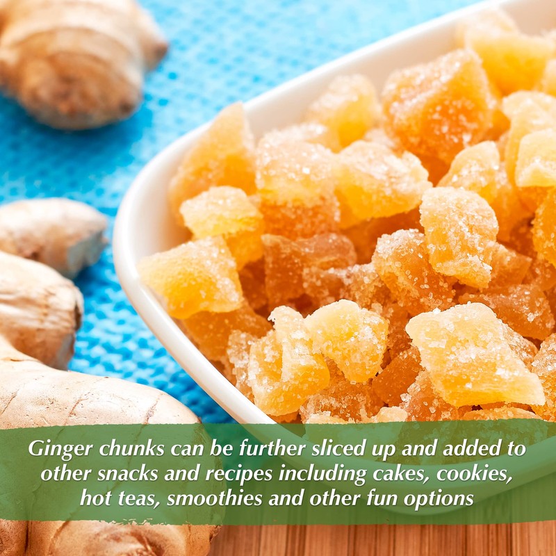 NUTS U.S. - Unsulphured Crystallized Ginger Chunks | No Artificial