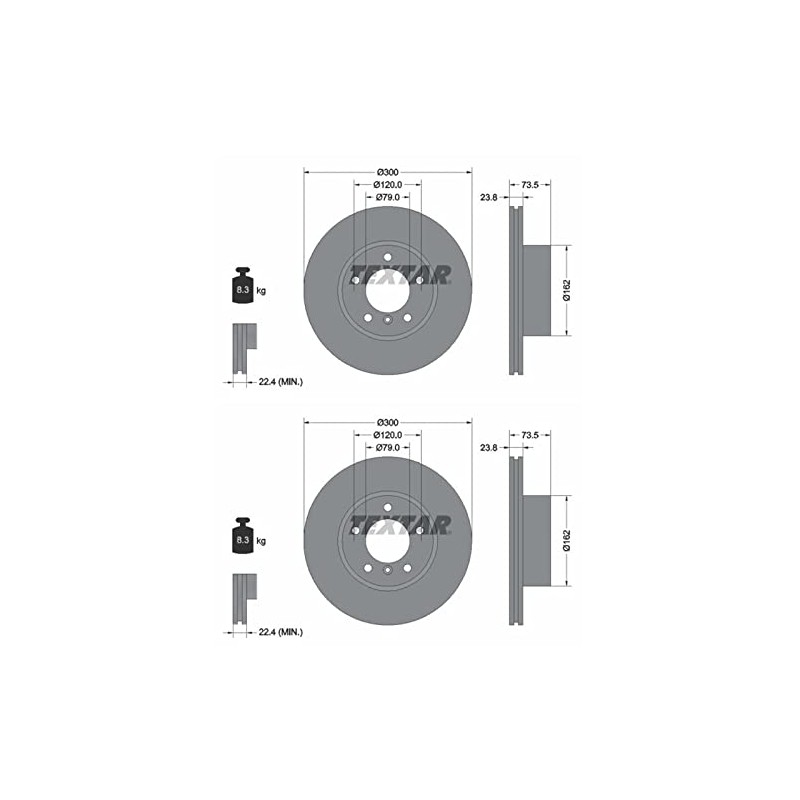 Textar 92137705 Brake Discs
