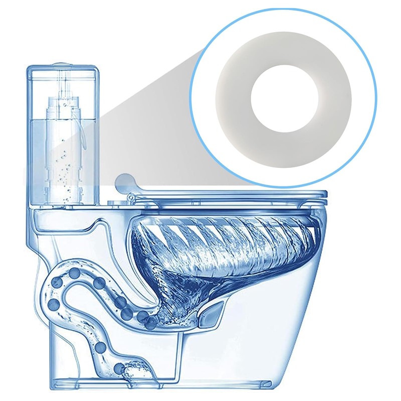 12 PCS Flush Valve Seal, Toilet Cistern Rubber Seal Clear