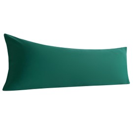 Organictune Body Pillow Cover Microfiber Long Pillow Case Breathable Soft Shrinkage and Fade Resistant Pillowcase with Envelope Closure (Blackish Green,20x54 Inches)
