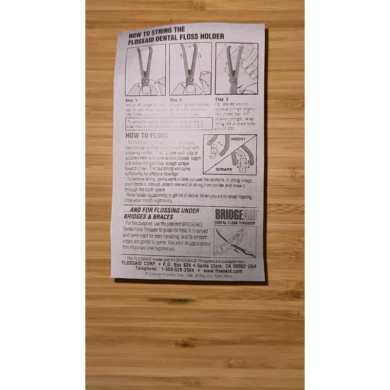 Flossaid Dental Floss Holder - 3 Pack (Assorted Colors)