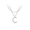 SLUYNZ Solid 925 Sterling Silver Moon Choker Necklace for Women