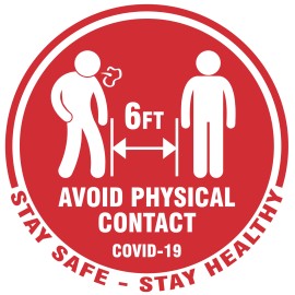 Step Up Design C-19 6ft rule 2.5 inch outdoor decals (25 pack)