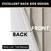 PrinceDeco 100% Black Out Curtains 63 Inch Length,Thermal Insulated Short