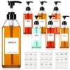 Nuogo 6 Pcs Coffee Syrup Dispenser Bottles Set 750ml, 500ml,