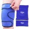 Hilph Hilph Knee Ice Pack Wrap, Reusable Ice Pack for Knee Replacement Surgery Gel Cold Pack Knee Ice Wrap Around Entire Knee for Meniscus Damage, Osteoarthritis, Bursitis, Joint Effusion - Blue