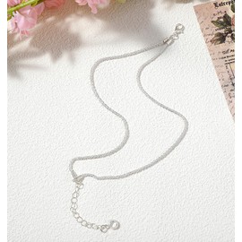 ValueBargain Anklets for Women Silver, Plated Waterproof Anklets Set with Stackable Layered Beach Jewelry Gift