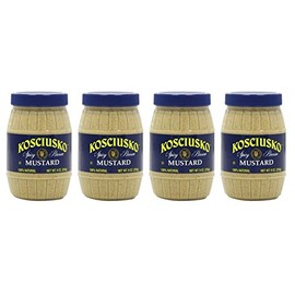 Kosciusko Zesty Spicy Brown Mustard 9 Oz (Pack of 4)