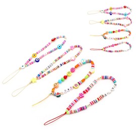 Beaded Phone Strap Y2K Beaded Phone Charms Lanyard Wrist Strap,8 Pieces Stylish Phone Loop Straps, Cell Phone Lanyards, and Wrist Straps for Secure and Convenient Phone Handling