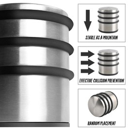 MEKBOK Heavy Duty Floor Door Stopper No Drill, Door Stops, Rubber Door Stopper Wedge，with Anti-Skid Rubber - Contemporary Decorative Safety Door Wedge for Home Office Commercial Industrial