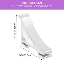 Housoutil 8 Piece Refrigerator Shelf Clips Gallery Clip Holder for Refrigerator Freezer Refrigerator (Aluminum Size 4)