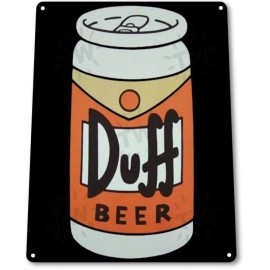Duff Beer Can Logo Retro The Simpson Wall Bar Pub Man Cave Decor Metal Tin Sign