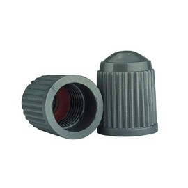 KEX Pack of 20 Gray Valve Stem Caps with Inner Seals for All Schrader Type Valve Stems on Automotive, Truck, Trailer, Bicycle and Other Applications