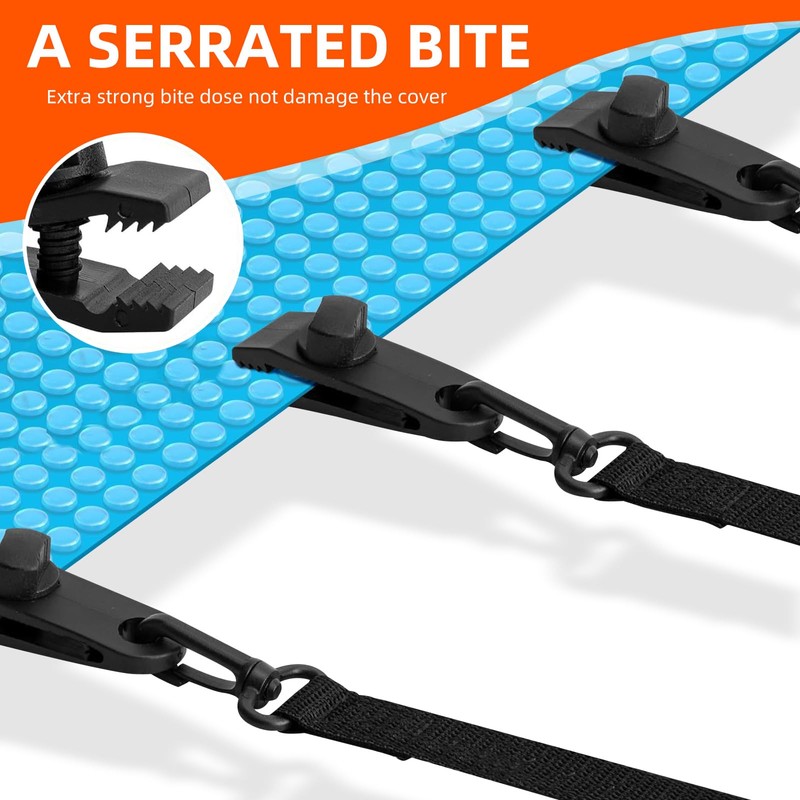 OKSTENCK Pool Solar Cover Reel Attachment Kit 24 Pcs, Includes