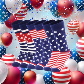 BISOUSOX American Flag Socks Groomsman Socks Mens Dress Socks 9-12 Funny Crazy Novelty Business Wedding Crew Socks