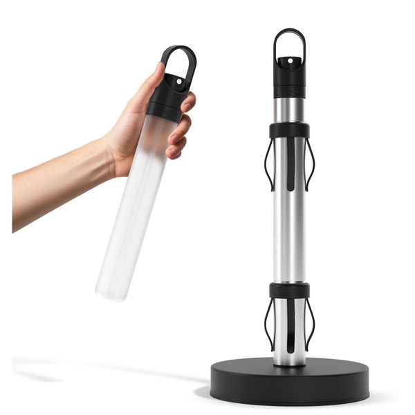 Stainless Steel Paper Towel Holder with Spray Pump – One-Handed