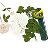 Crepe Paper Rose Flower DIY Making Kit (White)