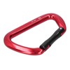 D shape Carabiner Climbing Buckle 25KN Lateral Tension Straight Opening