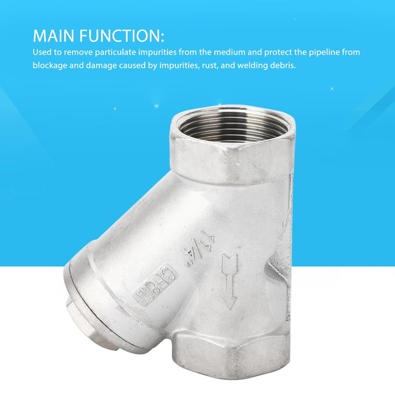 Y Strainer, 1‑1/4 Inch DN32 Thread Stainless Steel Y Shaped