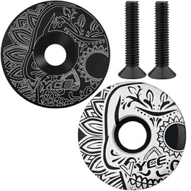 Yerleomit Set of 2 Headset Cap Ahead Cap with Screw Bicycle Headset Top Cap MTB Bicycle Accessories Stem Headset Cap Cover for 28.6 mm Fork Diameter